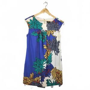 Laundry by Shelli Segal Firework Floral Print Shift Dress,Sleeveless Colorblock
